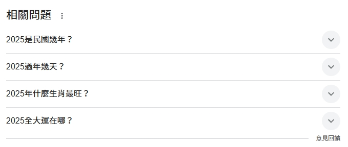 「相關問題」（People Also Ask）